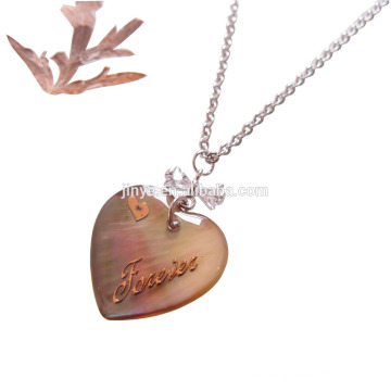 Forme para siempre el collar de Shell de corazón para el regalo de Valentin